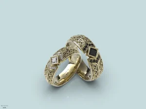 Обручальные кольца с бриллиантами как образец классики